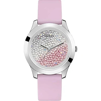 Abbildung von Guess Damen Analog Uhr Crush mit Silikonband