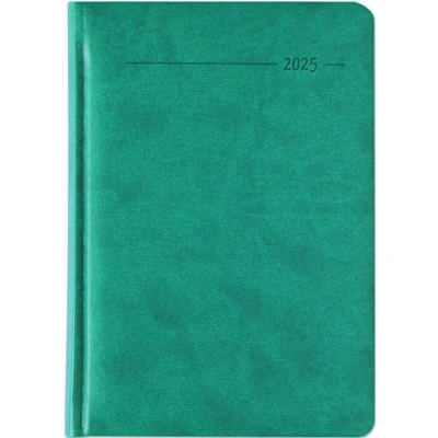 Abbildung von Zettler Wochenplaner Tucson 2025 türkis, 15x21cm, Taschenkalender mit 128 Seiten 1 Woche auf 2 Seiten, Adressteil, Notizbereich, Monatsübersicht, Mondphasen und internationales Kalendarium