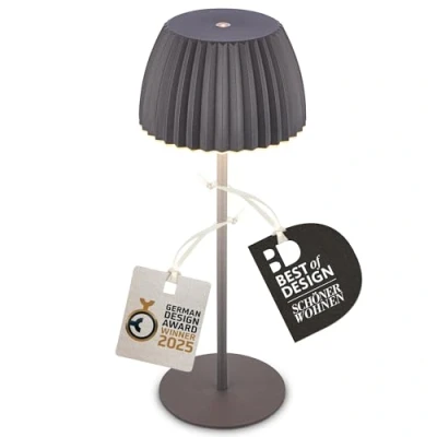 Abbildung von LED Akku Tischlampe Brilo unplugged Riffle, anthrazit
