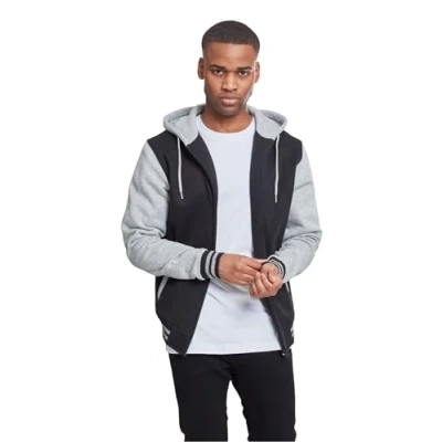 Abbildung von Urban Classics 2TONE ZIP Hoody Sweatjacke, Herren, Größe: 3XL, Black/grey
