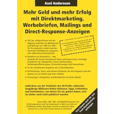 Abbildung von mehr Geld und Erfolg mit Direktmarketing, Werbebriefen, Mailings