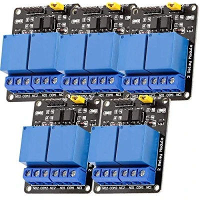 Abbildung von AZDelivery 5 x 2 Relais Modul 5V mit Optokoppler Low Level Trigger kompatibel Arduino inklusive E Book!