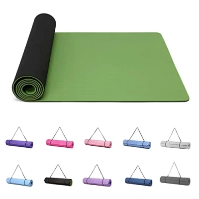 Abbildung von Good Nite Yogamatten Für Frauen Rutschfeste Strukturierte Oberflächen Gymnastikmatte Yoga Matte Dick 6 mm 10 Mit Tragegurt Tpe Übungsmatte Pilates Gymnastik (183X61cm)
