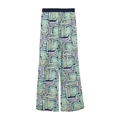 Abbildung von Wide Leg Hose aus Viskose im Loose Fit Navy 152