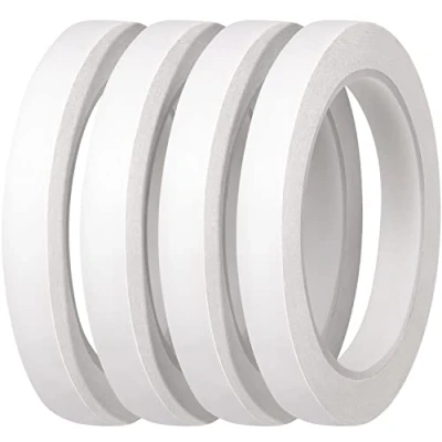 Abbildung von YISUMEI 4 Rollen Doppelseitiges Klebeband Dünn Selbstklebeband zum Nähen, Basteln, Handarbeiten, 12mm x 25 Meter pro
