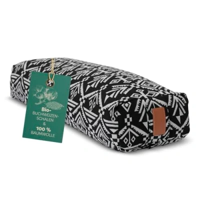 Abbildung von #DoYourYoga® Yoga Bolster »Paravati« mit Bio Buchweizenschalen (KBA), waschbarer Bezug, 67cm x 13cm, Meditationskissen/Sitzkissen/Zafukissen für Yin Style 7