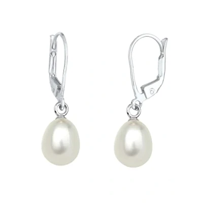 Abbildung von Elli Ohrringe Damen Süßwasserzuchtperle Basic Klassisch in 925 Sterling Silber