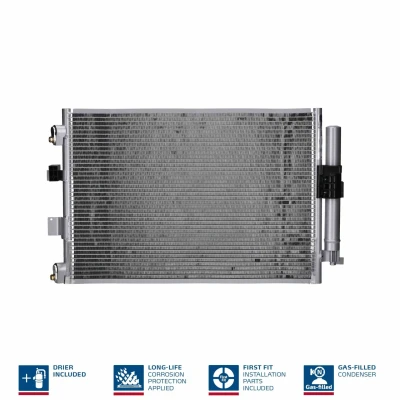 Abbildung von NISSENS 940463 Klimakondensator mit Trockner Aluminium 591 R 134a FORD: FOCUS 3, 3 Turnier, C Max 2 kfzteile, mister auto, atp autoteile,