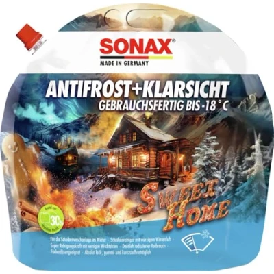 Abbildung von SONAX AntiFrost+KlarSicht bis 18 C Sweet Home (3 Liter) schneller, schlierenfreier und effektiver Scheibenreiniger für den Winter Art Nr. 01364410