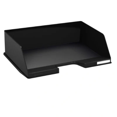 Abbildung von Exacompta 11214D Premium Briefablage Querformat Combo Maxi für DIN A4 quer. Idealer Briefkorb Ihre Organisation. Robuster und stapelbarer Ablagekorb Blauer Engel schwarz