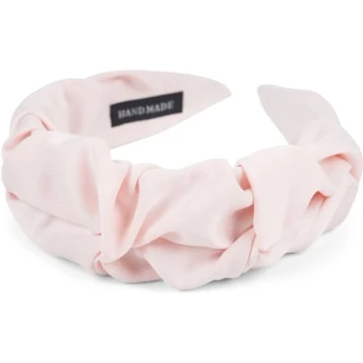 Abbildung von styleBREAKER Damen Haarreif mit schimmernder geflochtener Oberfläche in Rüschen Optik, Haarband, Haarschmuck 04027035, Farbe:Puderrosa
