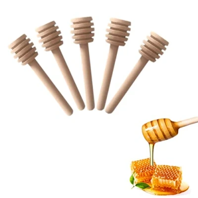 Abbildung von YYGMSS Honiglöffel Holz Set Honig Dipper Löffel Mini für Honiggläser(3 inch) (20 Stück)