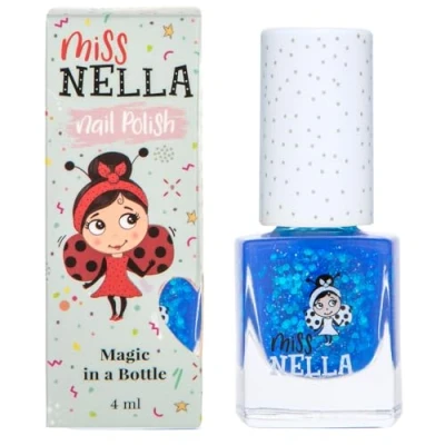 Abbildung von Miss Nella COOL KID Spezieller Blau Nagellack für Kinder, Peel Off Formel, wasserbasiert und geruchsneutral