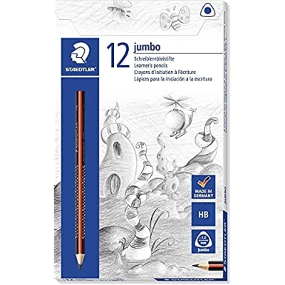 Abbildung von STAEDTLER 1285 2 Noris Club Jumbo Schreiblernstift, Härtegrad HB, Katonetui mit 12 Stück