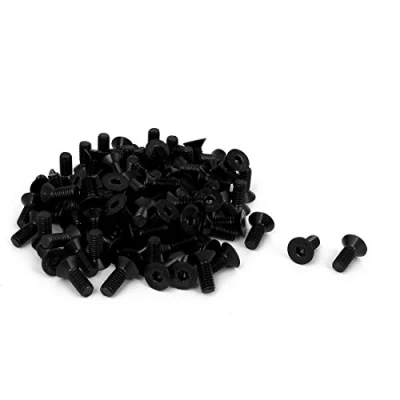 Abbildung von sourcing map a15100700ux0304 Senkkopfschrauben, M4 x 10 mm, Schwarz, 100 Stück de
