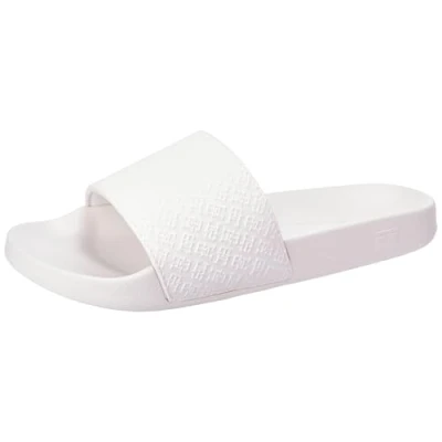 Abbildung von Tommy Hilfiger MONOGRAM POOL SLIDE Schlappen Damen, Weiß (Ancient White), 41 EU