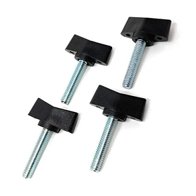 Abbildung von Design61 4X Flügelschraube Kunststoff mit Gewindebolzen Stahl M6 x 14 mm