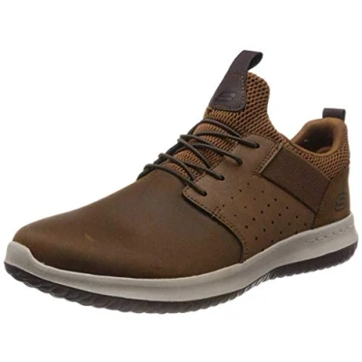 Abbildung von Skechers Delson Axton Slipper, Herren, Größe: 48.5, Dark brown Schuhe