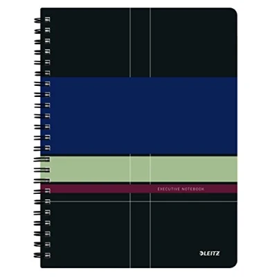 Abbildung von Leitz 44610000 Executive Collegeblock A4 kariert, spiralgebunden mit PP Einband Mehrfarbig