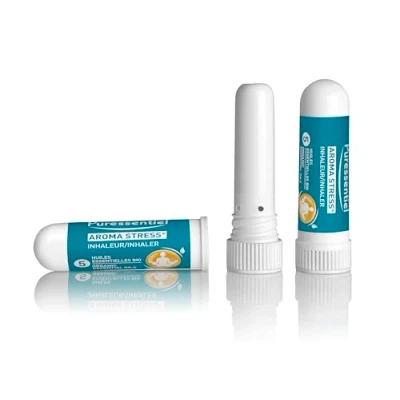 Abbildung von Puressentiel Aroma Stress Aromastress Inhalator mit 5 ätherischen Ölen Hilft, zu lindern Ängste beruhigen 1 ml