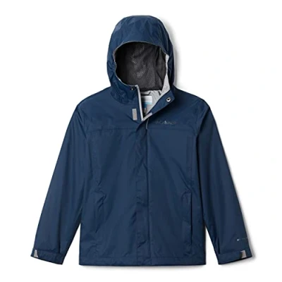 Abbildung von Columbia Watertight II Unisex Regenjacke / wasserabweisende Jacke für Kinder, Größe: 116, Collegiate navy