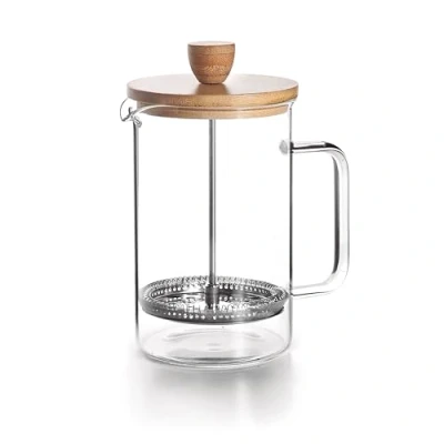Abbildung von LACOR 62161 Holz Französische Kaffeemaschine, French Press Edelstahlfilter, 8 Tassen, Edelstahl &amp; Bambusholz, 1L
