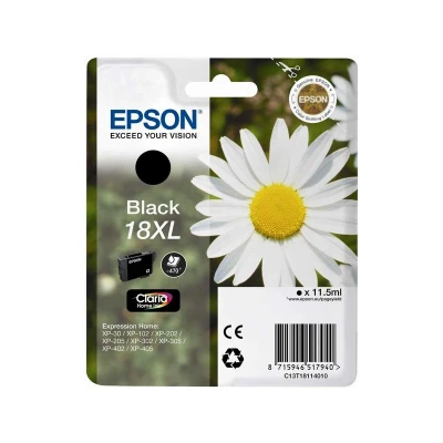 Abbildung von Epson 235M255 Orginal 18XL Tinte Gänseblümchen, XP 305 402 215 312 315 412 415 225 322 325 422 425, Normalverpackung, XL, (schwarz)