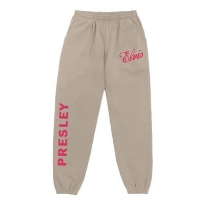 Abbildung von ELVIS PRESLEY Unisex Erwachsene Official Merch Red/Tan Logo Sweatpants Trainingshose, Sand, XXL