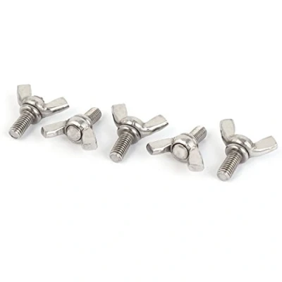 Abbildung von sourcing map 5Stk 304 Edelstahl Flügel Bolzen Schmetterling Schraube M5 x 10mm de
