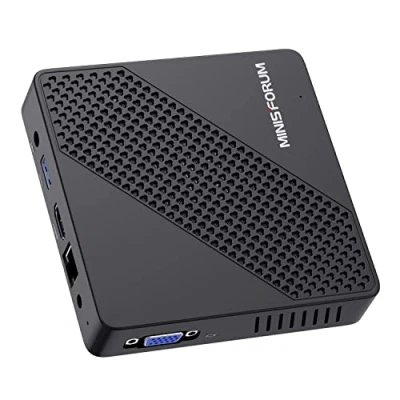 Abbildung von Mini PC Intel Celeron N4020 (nur 2,8 GHz), DDR4 4 GB/64 GB eMMC, UHD Graphics 600, Computer ohne Lüfter 4k@60Hz HDMI&amp;VGA, USB3.0, Wi FI 2.4/5.8G, BT4.2