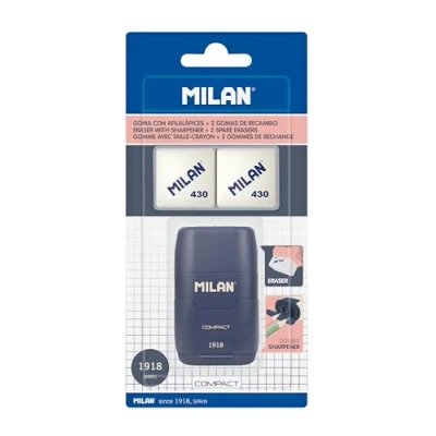 Abbildung von MILAN® Blisterkarte Compact Serie 1918 blau + 2 Ersatzgummis