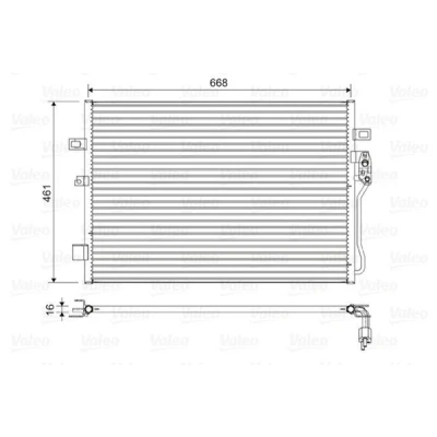 Abbildung von VALEO 822625 Klimakondensator ohne Trockner Aluminium 461