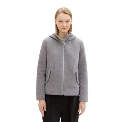 Abbildung von TOM Tailor Denim Fleecejacke, Damen, Größe: XL, Dark grey melange