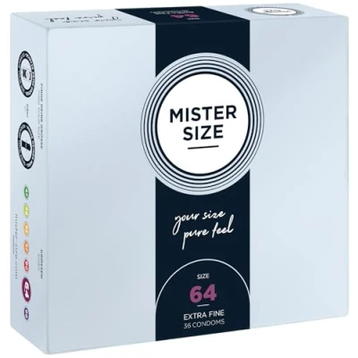 Abbildung von MISTER SIZE Kondome Extra Dünn &amp; Hauchzart Gefühlsecht Feucht Perfekte Passform Aus Naturkautschuk Latex für Natürliches Gefühl Höchste Sicherheit (36er Pack, 64mm)