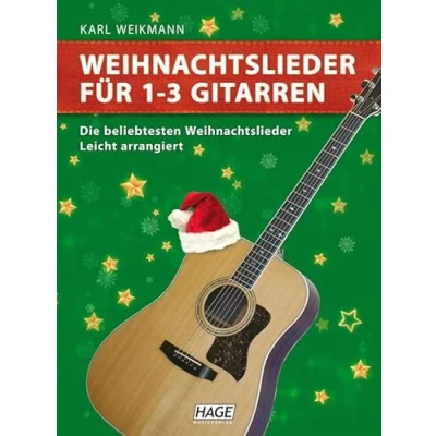 Abbildung von Weihnachtslieder für 1 3 Gitarren: Die bekanntesten Weihnachtslieder: beliebtesten Weihnachtslieder. Leicht arrangiert