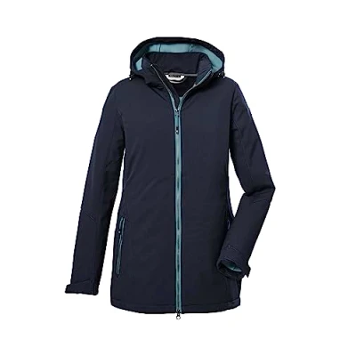 Abbildung von killtec Damen Softshelljacke/Outdoorjacke mit abzippbarer Kapuze KOW 8 WMN SFTSHLL JCKT, dunkelnavy, 40, 39685 000