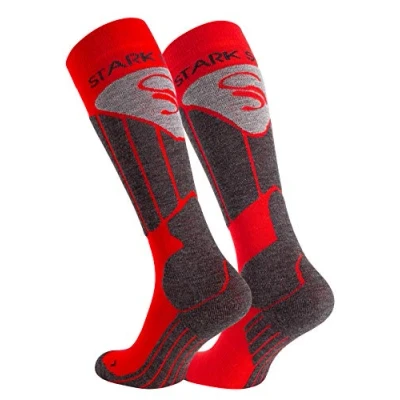 Abbildung von STARK SOUL Damen &amp; Herren Skisocken, Funktionssocken, Snowboard Skistrümpfe mit Spezialpolsterung, rot, Gr. 39 42