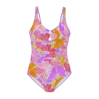 Abbildung von Sunseeker Badeanzug, Damen, Größe: 40xA/B, Lila orange bedruckt