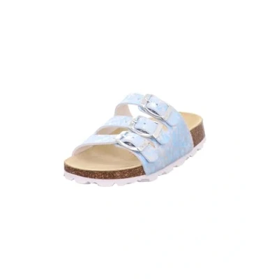 Abbildung von Superfit Mädchen Fussbettpantoffel Hausschuh, Hellblau Silber 8060, 24 EU