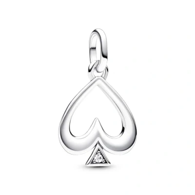 Abbildung von PANDORA ME Pik Medaillon Charm aus Sterling Silber mit Cubik Zirkonia, Kompatibel und Moments Armbändern, 793078C01