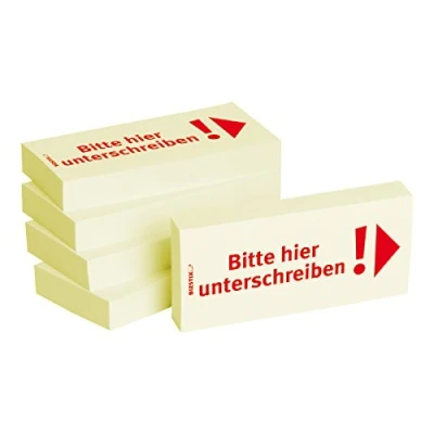 Abbildung von BIZSTIX® Business Haftnotizen &quot;Bitte hier unterschreiben&quot;