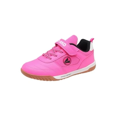 Abbildung von JAKO SH Winger Unisex Fußballschuh Halle für Kinder, Größe: 33, Neon pink/jet black Schuhe