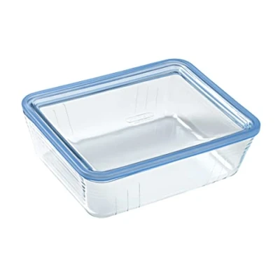 Abbildung von Pyrex Pure Glass 5424006 Rechteckiger luftdichter Behälter mit Deckel, 24 x 19 8 cm, 2,6 l, transparent, Standard