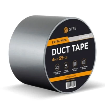 Abbildung von GTSE Gewebeband Silber 100 mm x 50 m strapazierfähiges Panzerband wasserdichtes Klebeband zum Reparieren, Befestigen, Bündeln, Verstärken und Abdichten 1 Rolle