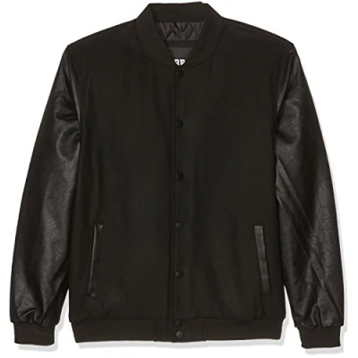 Abbildung von Urban Classics Oldschool College Bomberjacke, Herren, Größe: Small, Black