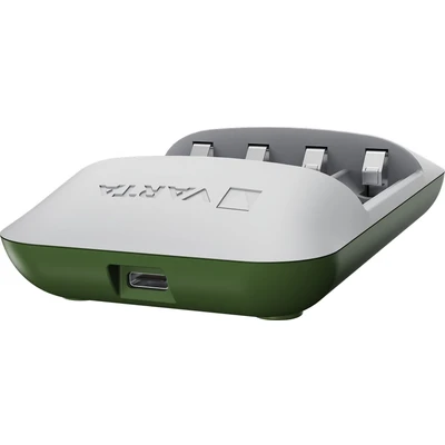 Abbildung von VARTA Akku Ladegerät, inkl. 4X AAA 800mAh, Batterieladegerät für wiederaufladbare AA/AAA Batterien, Eco Charger Pro, Einzelschachtladung, Gehäuse aus 75% recyceltem Material