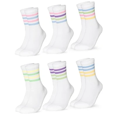 Abbildung von Occulto Damen Retro Tennissocken 6er Pack (Modell: Steffi) 80s 35 38