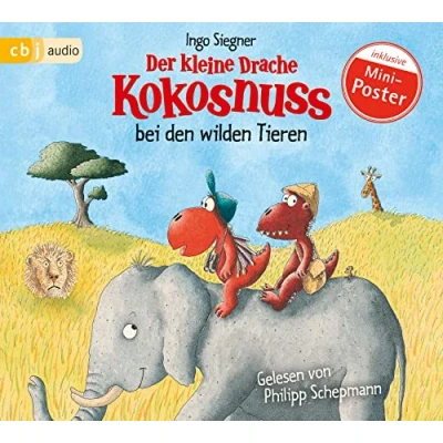 Abbildung von Der kleine Drache Kokosnuss bei den wilden Tieren: Englisch lernen mit dem Kleinen Drachen Kokosnuss. Sprachhörbuch Vokabelteil (Die Lernreihe Kokosnuss, Band 5)