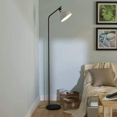 Abbildung von EGLO Stehlampe »MATLOCK«, 1 flammig, Leuchtmittel E27 ohne Leuchtmittel, Stehlampe, Metall in Schwarz und Grau, Lampe Wohnzimmer, Fassung