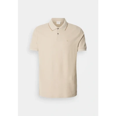 Abbildung von Calvin Klein Refined Tipped Classic Poloshirt, Herren, Größe: Medium, Plaza taupe